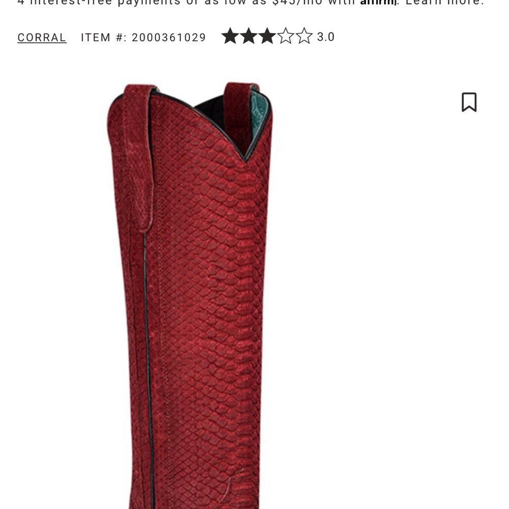 Corral Bold Red Snakeskin Boots